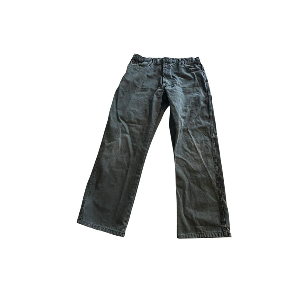 Dickies Carpenter Pants Mens 36x30 (34x30) Green Utility Workwear Dungarees